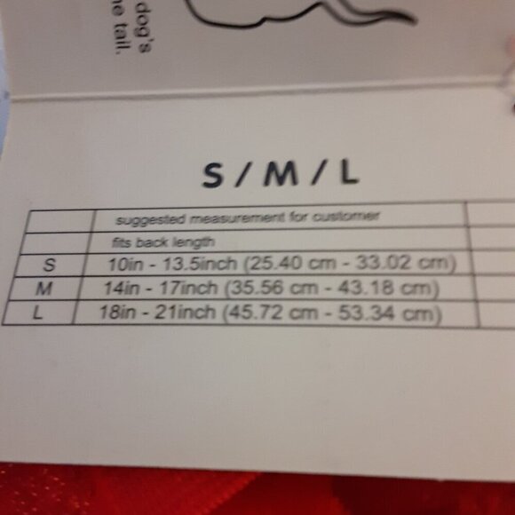 PetLuv (M) Mrs.Santa Claus Dress for Dogs 14" to 17". Red & White Furry Material - Picture 4 of 4